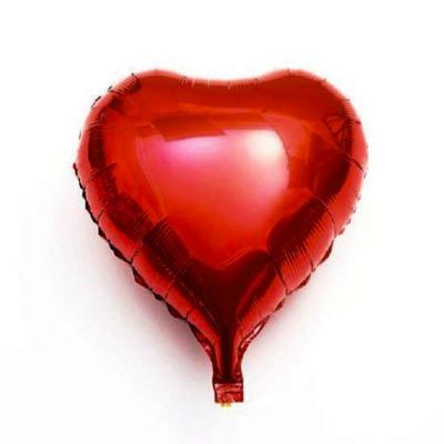 Balão Metalizado Coração Vermelho 25cm