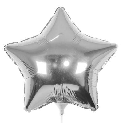 Balão Metalizado Estrela Prata 25cm